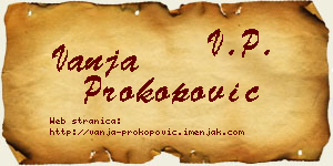 Vanja Prokopović vizit kartica